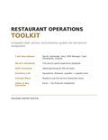 Restaurant Operations Toolkit